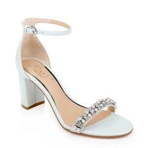 Jewel Badgley Mischka Daylann Pearl & Crystal Pale Blue Heel